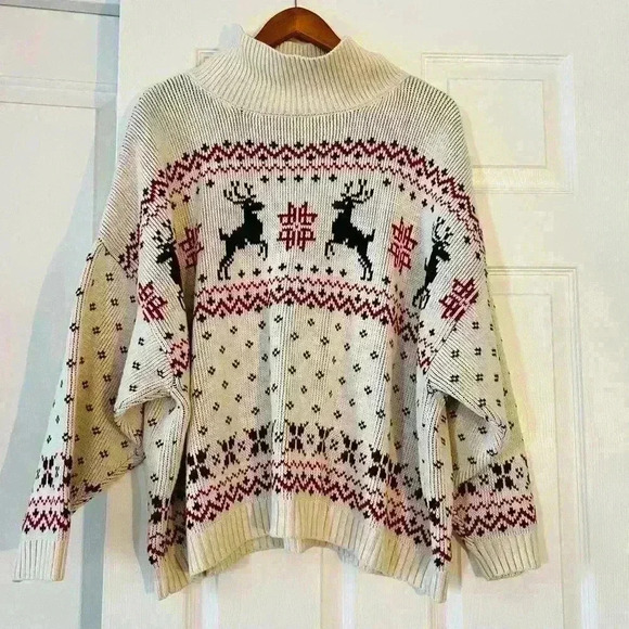 Torrid Knit Mock Neck Christmas Sweater - Picture 1 of 6